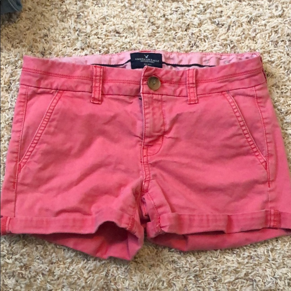 Pink American Eagle Midi Shorts